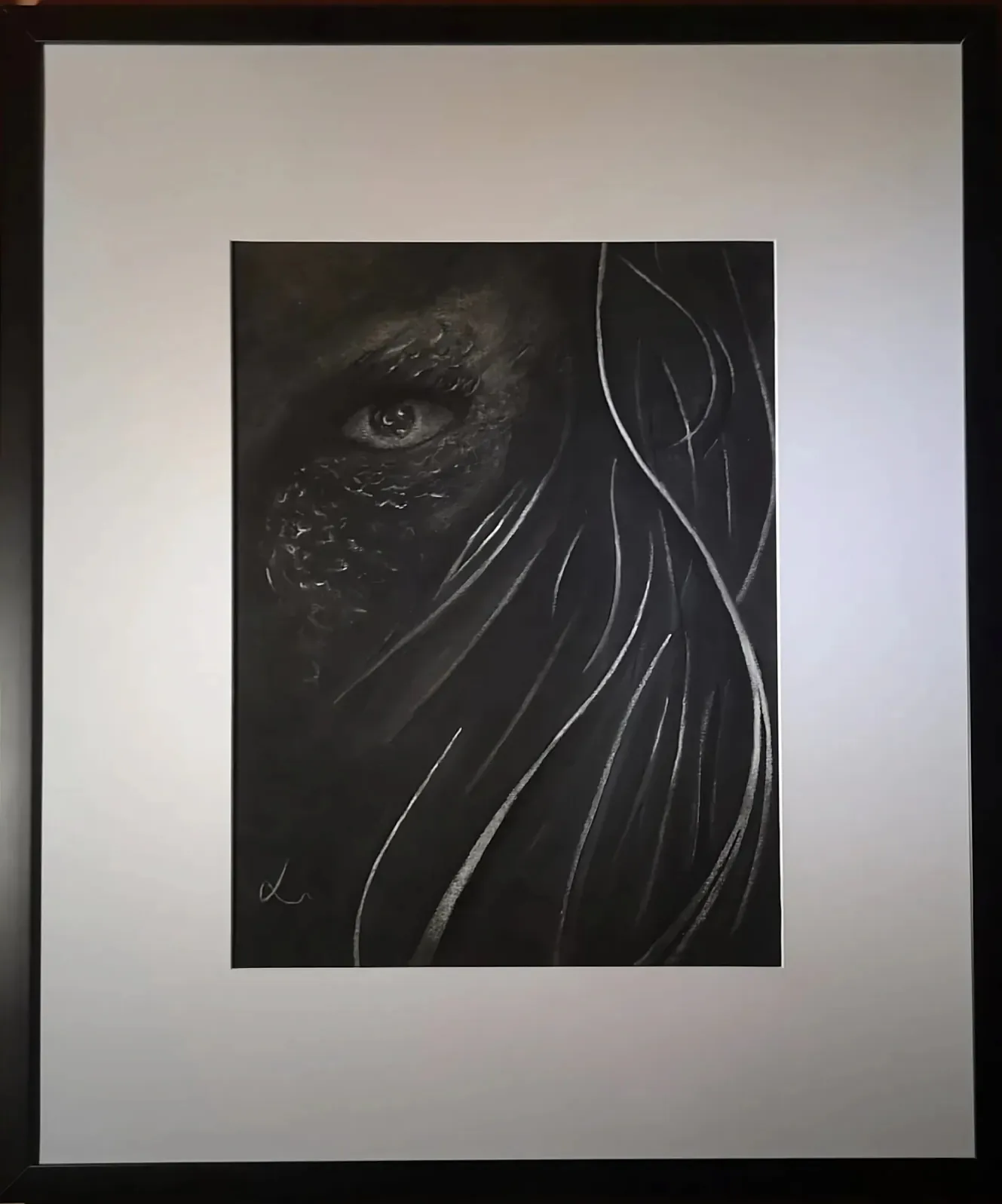 Ambition · Fusain & craie blanche | Charcoal & white chalk · 40 × 50 cm
