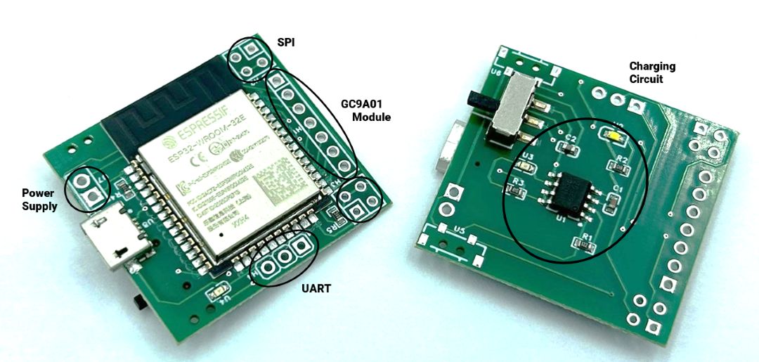BioWatch V2 PCB with ESP32 and charging circuit