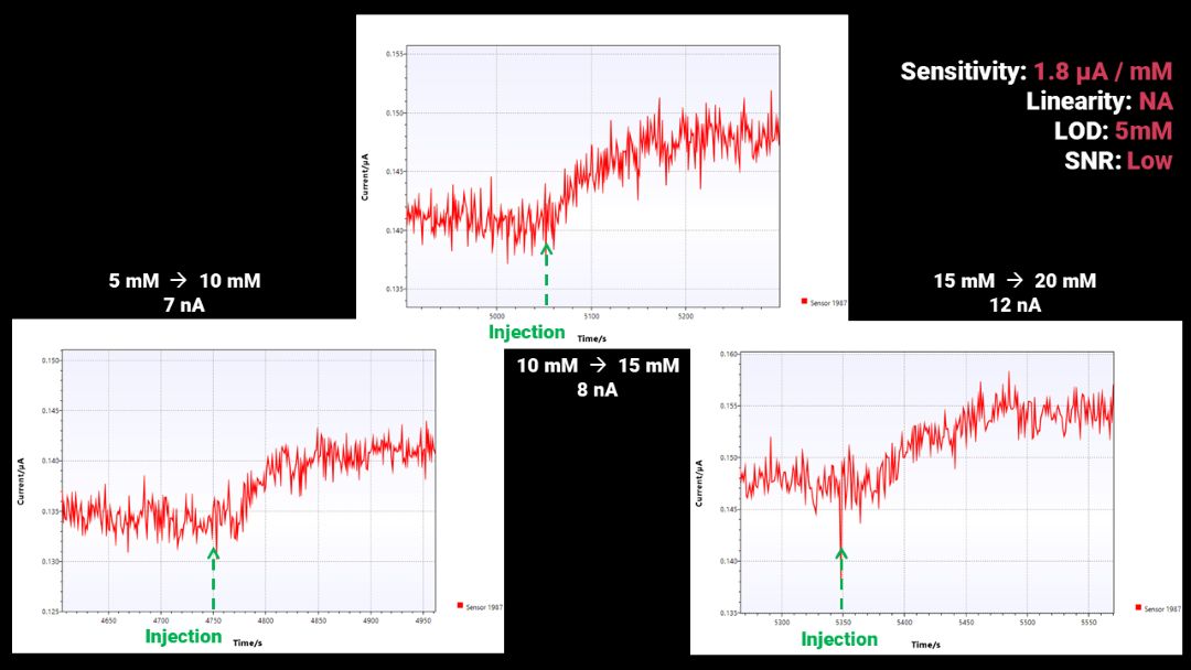 Chronoamperometry experiment results