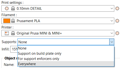 Slicing settings in PrusaSlicer