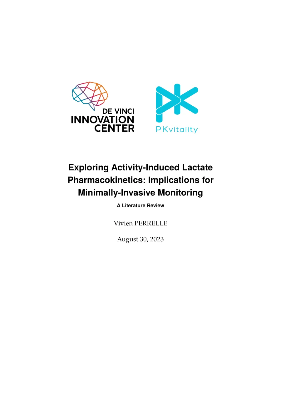 First page of Exploring Activity-Induced Lactate Pharmacokinetics — full review (PDF)